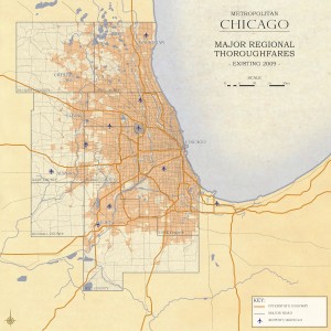 3.2-08-Metro Chicago existing Major Thoroughfares (2009)